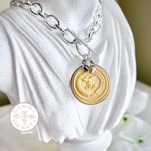 Rome Italy SPQR Charm Necklace, SPQR Pendant, Grand Tour Cameo, Ancient Rome Gift for Her, Roman Jewelry, History Lover Travel Italian Gift