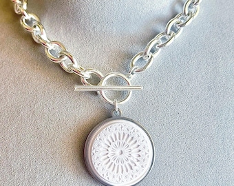 Florence Italy Duomo Cathedral Rose Window Charm Necklace, Firenze Pendant, Renaissance Jewelry, Art History Lover Gift, Architecture Gift