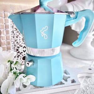 Le Offitek Italian Moka Pot, Italian Espresso Maker, 3-Cup Coffee Pot, Italian Coffee, Italian Gift from Italy, Imported Italian Espresso