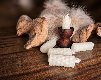 Handcrafted Wooden Ritual Candleholder | Heathen Altar Tool