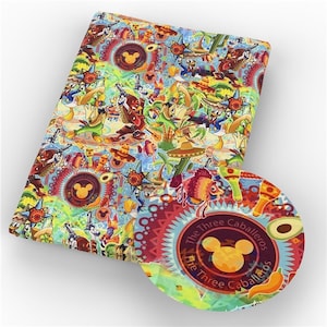 Disney Donald Duck Fabric | 100% Cotton Fabric | Fabric by the Yard | Three Caballeros Fabric Collage