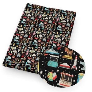 18x10&quot; Disney Attraction Fabric | 100% Cotton Fabric | Remnant Disney 2000 Leagues Under the Sea Dumbo Dole Whip Space Mountain