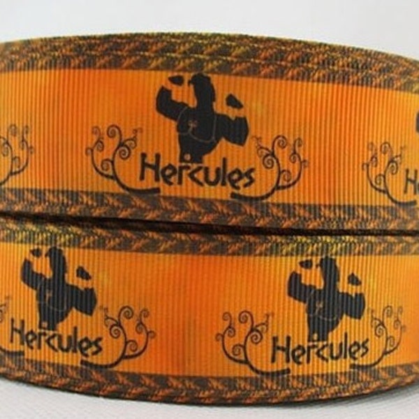 Disney Hercules Ribbon | 1" High Quality Grosgrain Ribbon By The Yard | Disney Heroes Olympus Underworld Greek Myth