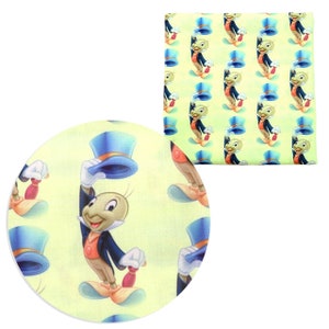 Disney Jimmy Cricket Fabric 100% Cotton Fabric by the Yard | Pinocchio Fabric Collage