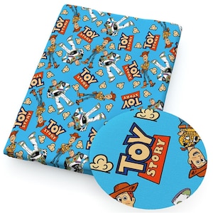 Disney Toy Story Collage Print | 100% Cotton Fabric | Tumbler Cut and Fat Quarter | Woody | Buzz Lightyear