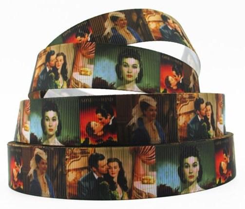 Gone With the Wind Ribbon 7/8", 1", 1.5" and 2" High Quality Grosgrain Ribbon By The Yard | Scarlett Ohara Rhett Butler Classic Movie