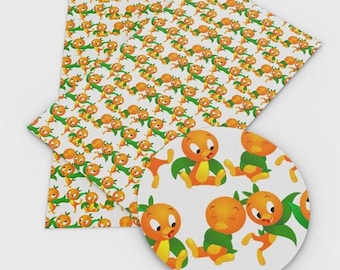 Orange Bird Cotton Fabric by the Yard Disney Citrus Bird Florida