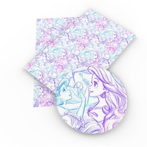 18x10&quot; Disney Ariel Fabric | 100% Cotton Fabric | Remnant Little Mermaid