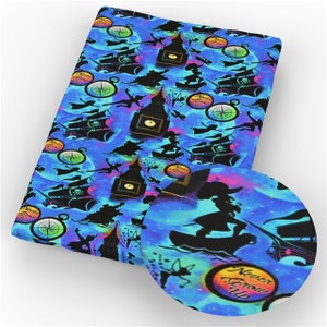 18x10&quot; Disney Peter Pan Collage Print | 100% Cotton Fabric | Remnant | Tinker Bell | Wendy | John | Michael | Neverland