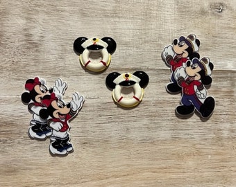 Disney Cruise Mickey Minnie Resin Set, Sailor Mickey Flatback Cabochons, Cruise Ship Embellishments, Bow Centers, Scrapbook Supplies