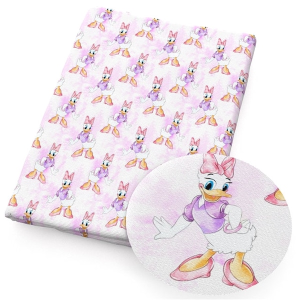 Disney Daisy Duck Collage Print | 100% Cotton Fabric | Fabric by the Yard