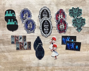 Disney Haunted Mansion Flat Back Planar Resin | Hair Bow Center, Keyring, Magnet, Scrapbook Embellishment