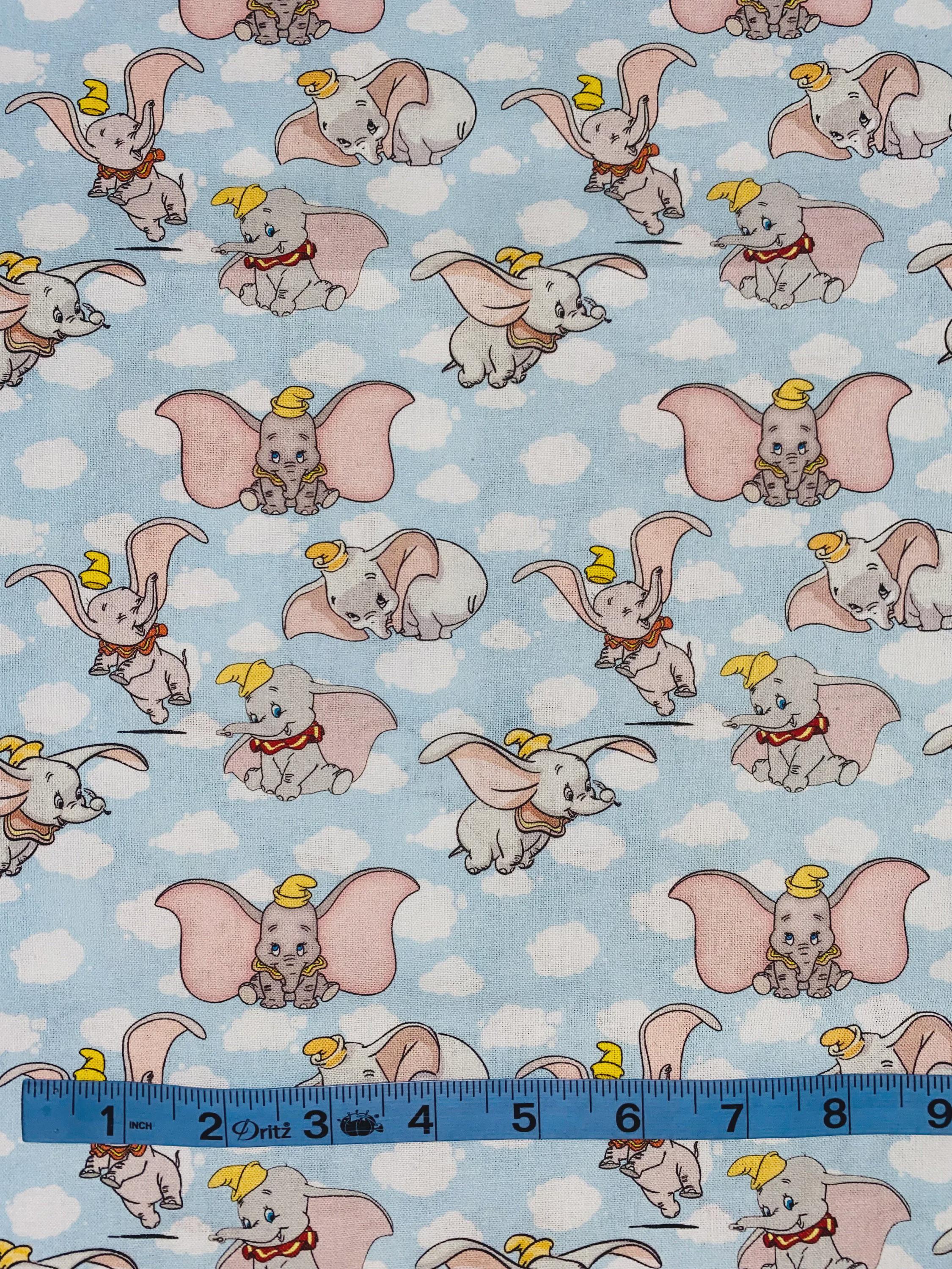 Disney Dumbo Fabric | 100% Cotton Fabric | Fabric by the Yard | Dumbo ...