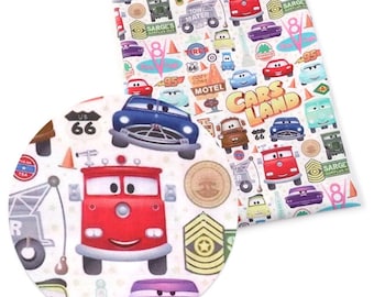 Disney Cars Fabric | 100% Cotton Fabric | Fabric by the Yard | Lightening McQueen | Tow Mater |