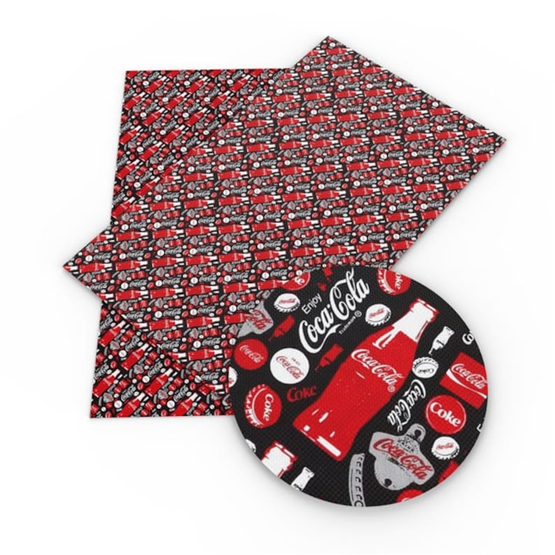 Coca-cola Fabric Fat Quarter Fat Eighth Tumbler Cuts, Vintage Coke ...