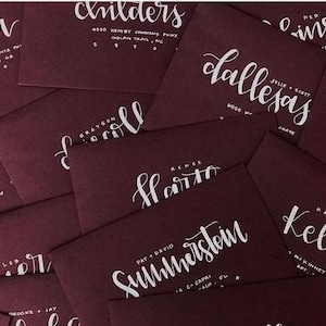 Hand Lettered Envelope - Wedding Calligraphy Addressing -