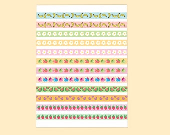 Printable Washi Tape Strips - Etsy