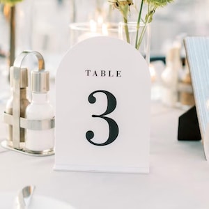 Wedding Table Numbers Table Numbers Wedding Acrylic Table Numbers White on Black Table Numbers Black Wedding Table Decor Wedding Decor