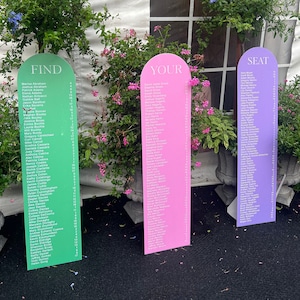 Kleurrijke heldere bloemen bruiloft zitplaatsen tabel bruiloft thema gast naambord kleurrijke acryl zitplaatsen tabel bruiloft zitplaatsen bord voor bruiloft