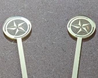 Mirror Gold Logo Drink Stirrer Gold Mirror Stirrer Drink Print Your Logo Stir 1 Side Mirror Gold Engraved Cocktail Stir Luxury Bar Accessory