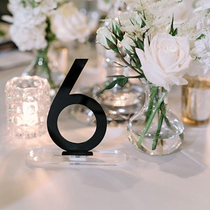 Black Bold Numeric Table Numbers, Black Table Numbers, Black Wedding Table Numbers, Acrylic Table Numbers Wedding, Minimalist Black Numbers