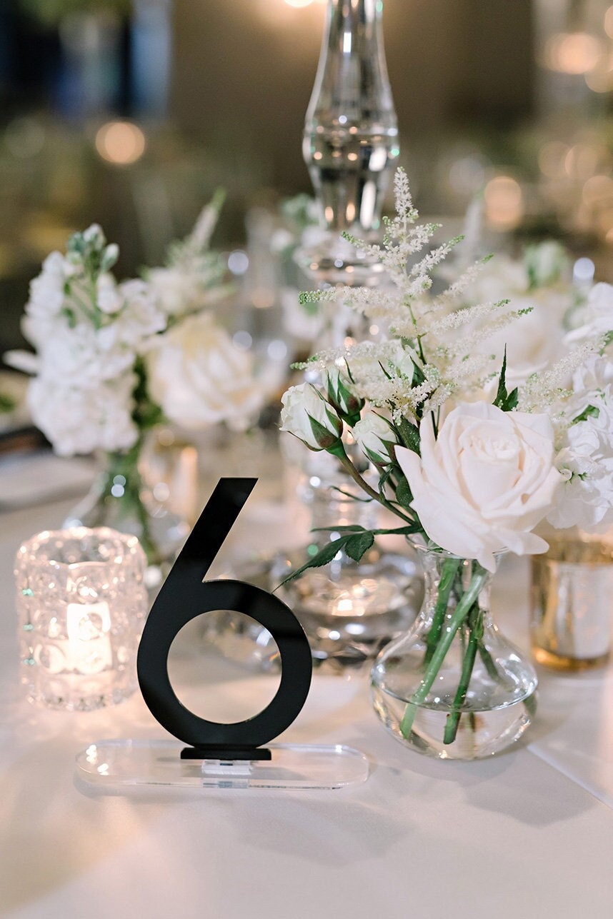 Black Acrylic Table Numbers