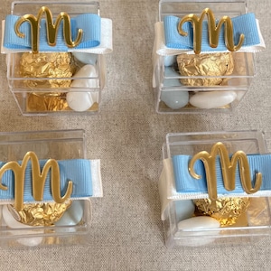 Lettere acriliche dorate personalizzate, iniziali acriliche per decorazioni di regali di nozze, bomboniere di cioccolato, iniziali acriliche adesive per biglietti di nozze