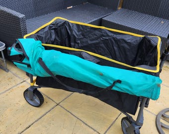 Sombrilla de playa, cortavientos, caña de pescar, soportes para sillas