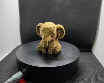 Figura de elefante de bronce bruñido