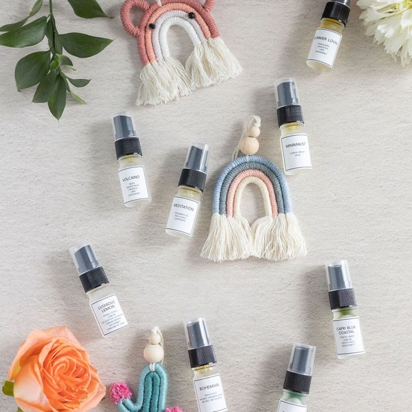 Nature Knots, Essential Oil Diffuser with Aromatherapy Spray, Car Hanger, Room Freshener, Dorm Care Package