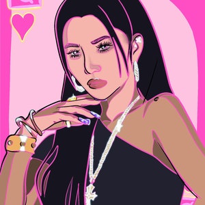 Queen Card (g)i-dle Digital Art Prints