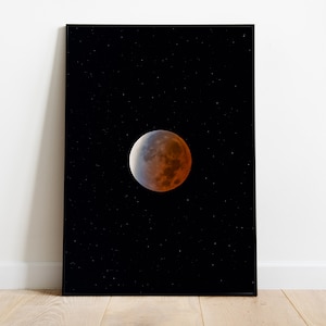 Partial Lunar Eclipse - Poster Print - Multiple Sizes  |  NO FRAME
