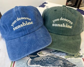 Cappello da papà vintage lavato, unisex, ricamato, per adulti, con scritta "You Deserve Sunshine Heated Rivalry", Hockey su ghiaccio Canada Smut.