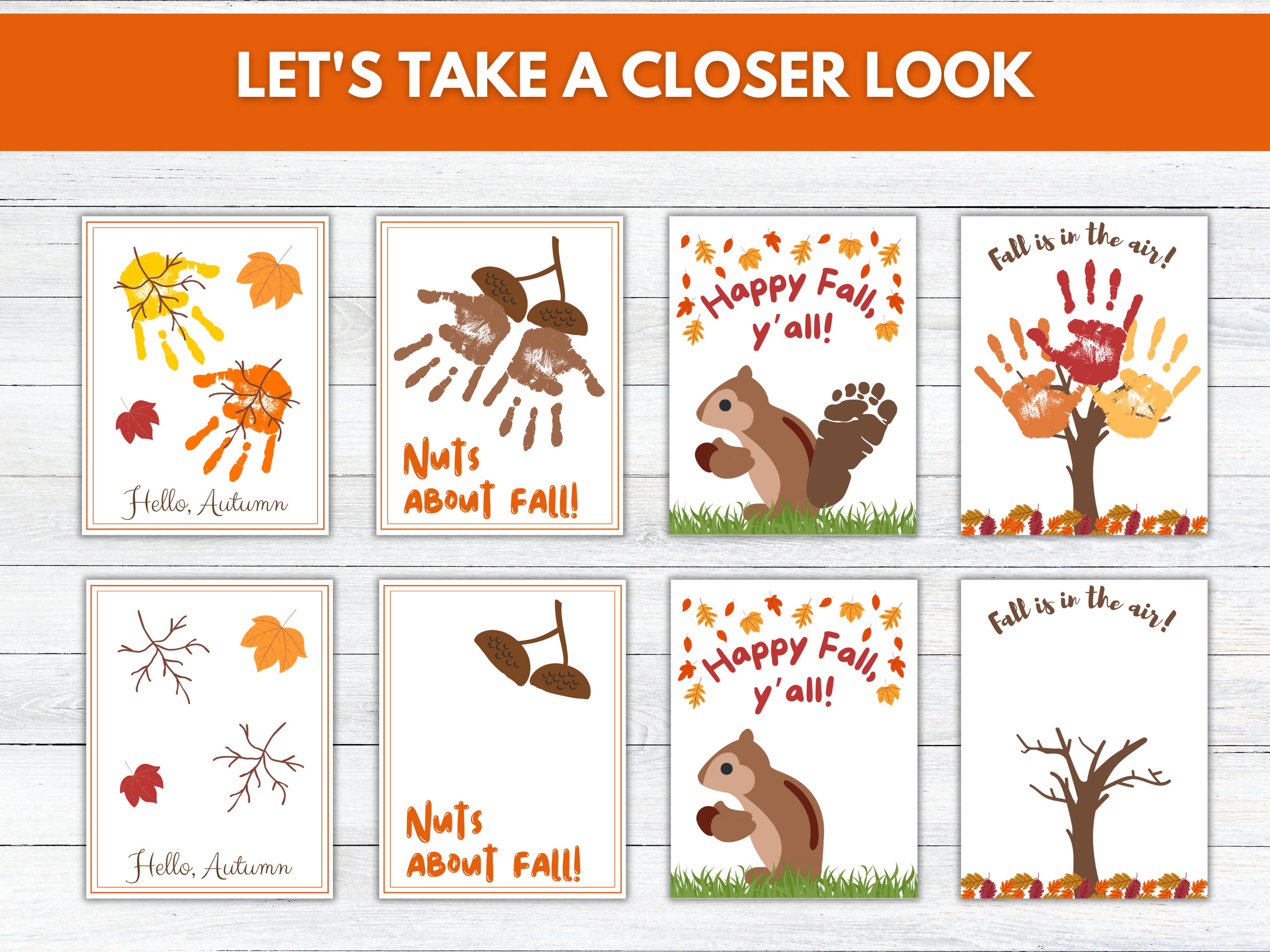 Fall Handprint Craft Bundle, Footprint Craft, Kids Fall Craft, Autumn