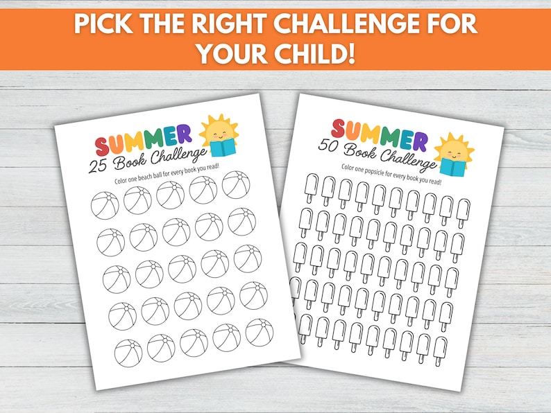 25 and 50 book challenge pages