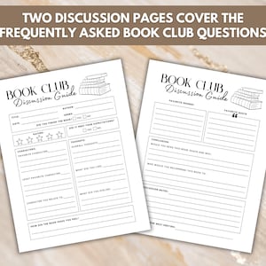 Book Club Discussion Guide - US Letter, A4 sizes - Discussion guide reviews