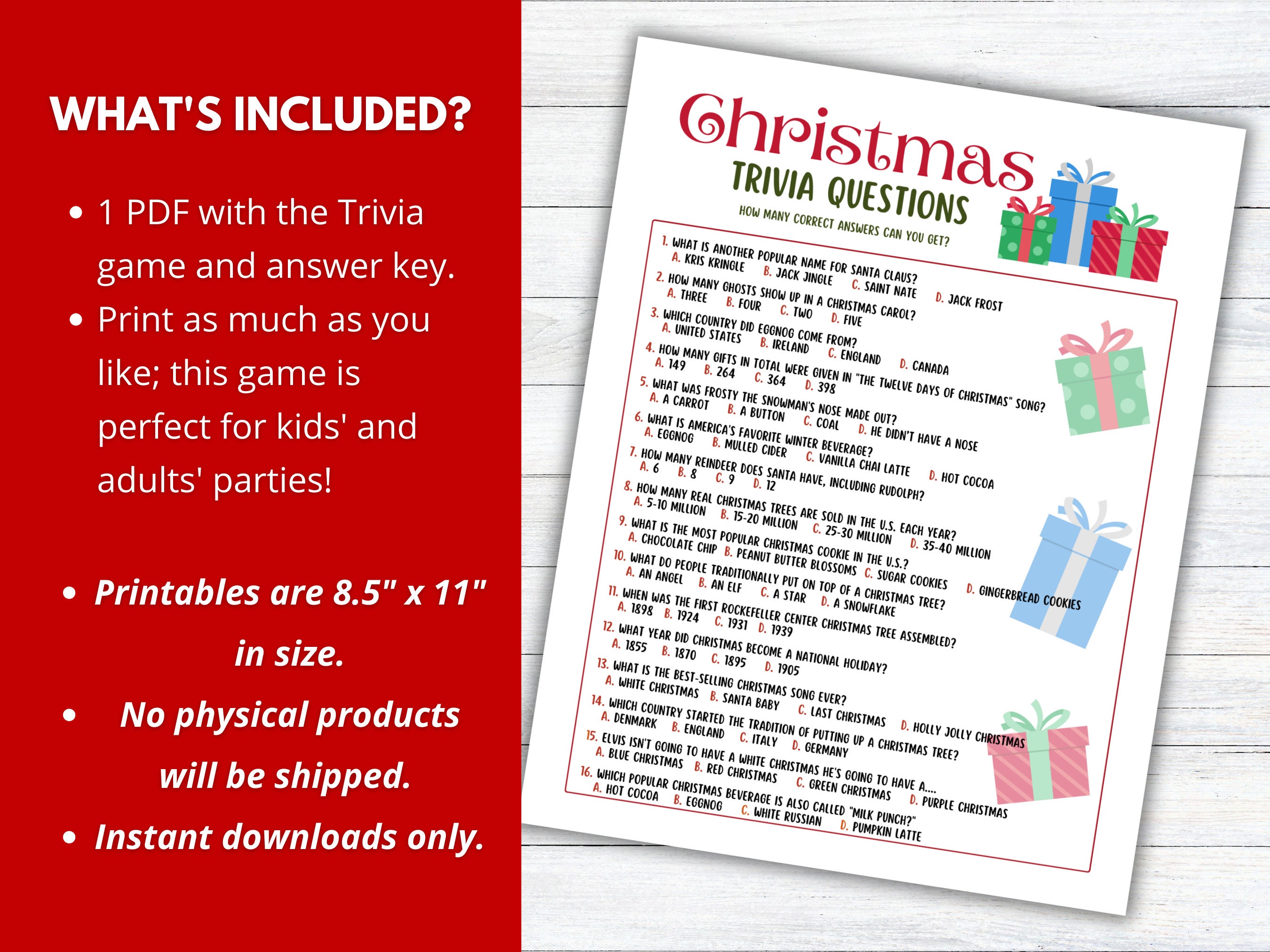 Christmas Trivia Game Printable - Il Fullxfull.5456984978 2ilh 