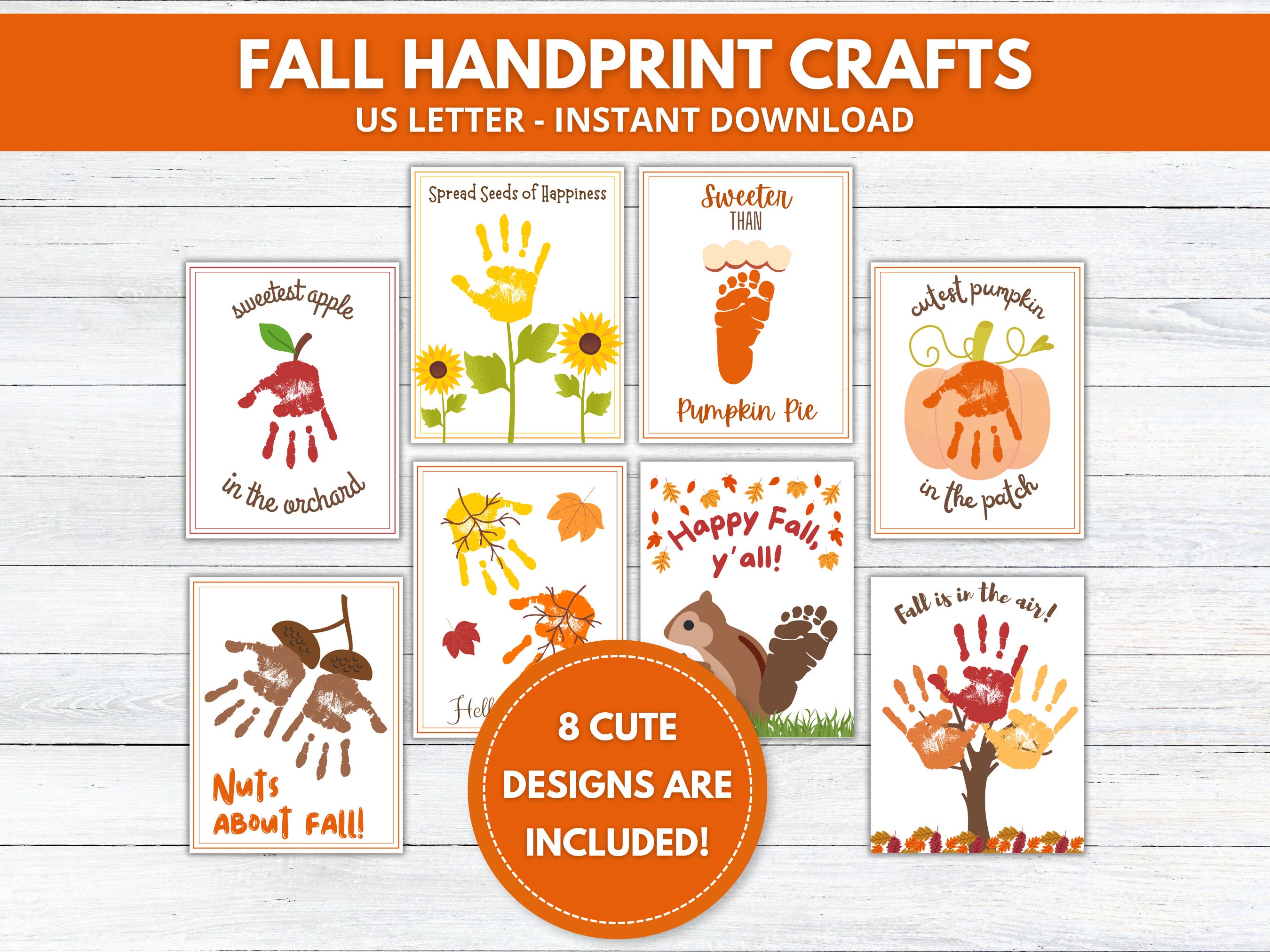 Fall Handprint Craft Bundle, Footprint Craft, Kids Fall Craft, Autumn