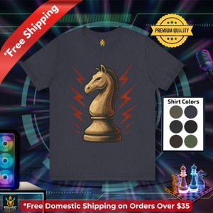Knight Shirts, Board Game Tee, Chess Gift Idea, Geeky Humor Shirt, Classic Board Game Shirt, Knight Mode T-Shirt, MC Chess