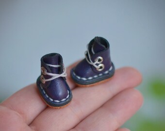 Miniature shoes , frog shoes , knitted froh shoes ,2 cm , leathershoes , OB11 doll shoes , obitsu 11 doll shoes