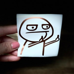 F U car window sticker/ bumper sticker / middle finger bumper sticker/ funny middle finger sticker/