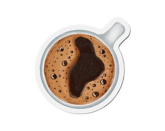 Coffee Mug Magnet, Caffeine Magnet, Cafe Magnet, Refrigerator, Locker, Latte Magnet, Espresso Magnet