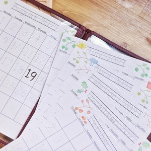 2024-25 Traceable Calendar — Morning Basket — Homeschool Resource — Calendar Time — Early Education — Changing Seasons