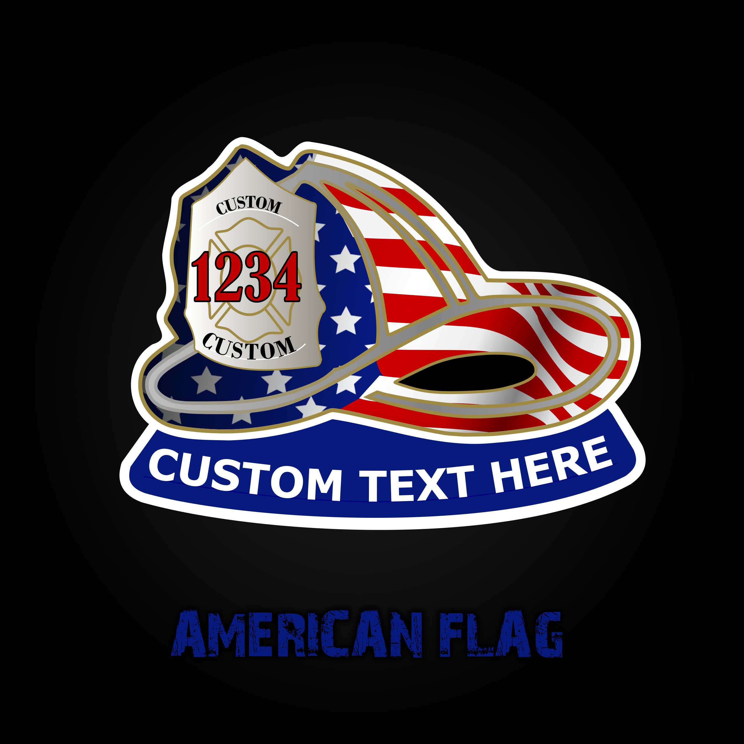 Custom Firefighter Helmet Decal Firefighter Sticker Car Etsy