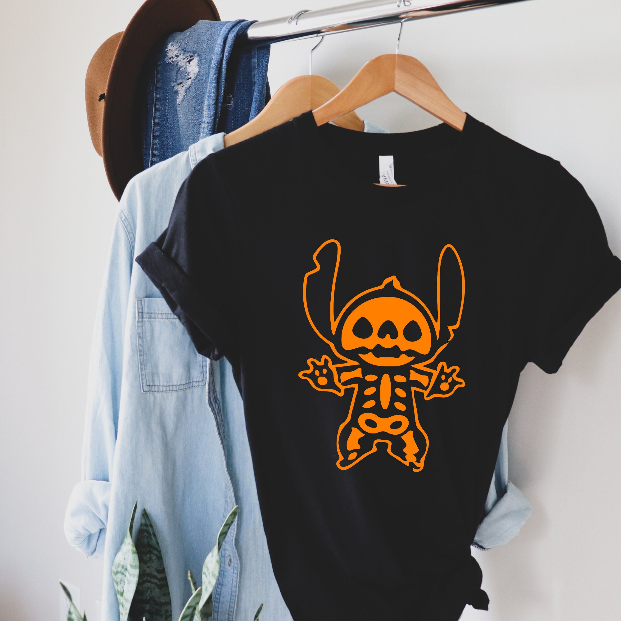 Discover Halloween Stitch Skeleton Shirt, Disney