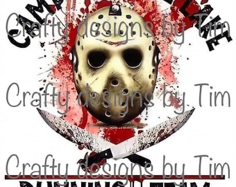 Halloween Camp Crystal Lake PNG Sublimation Design Digital File