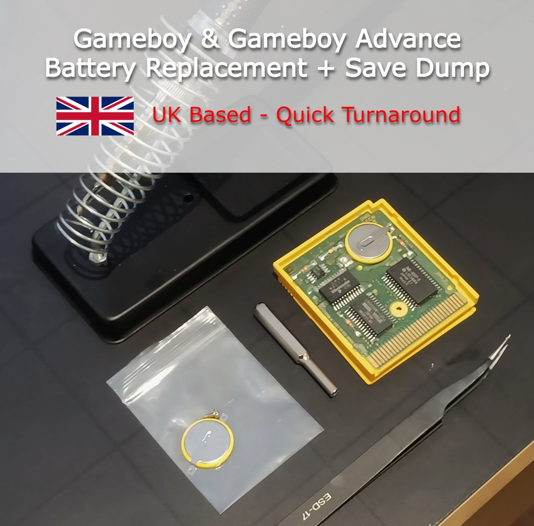 Game Boy & Game Boy Advance Cartridge Battery Replacement Save Transfer ...