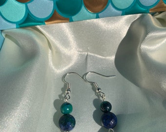 Chrysocolla earrings