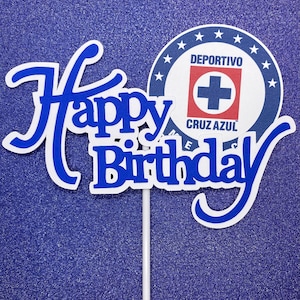 Cruz Azul voetbalteam geïnspireerd Cake Topper
