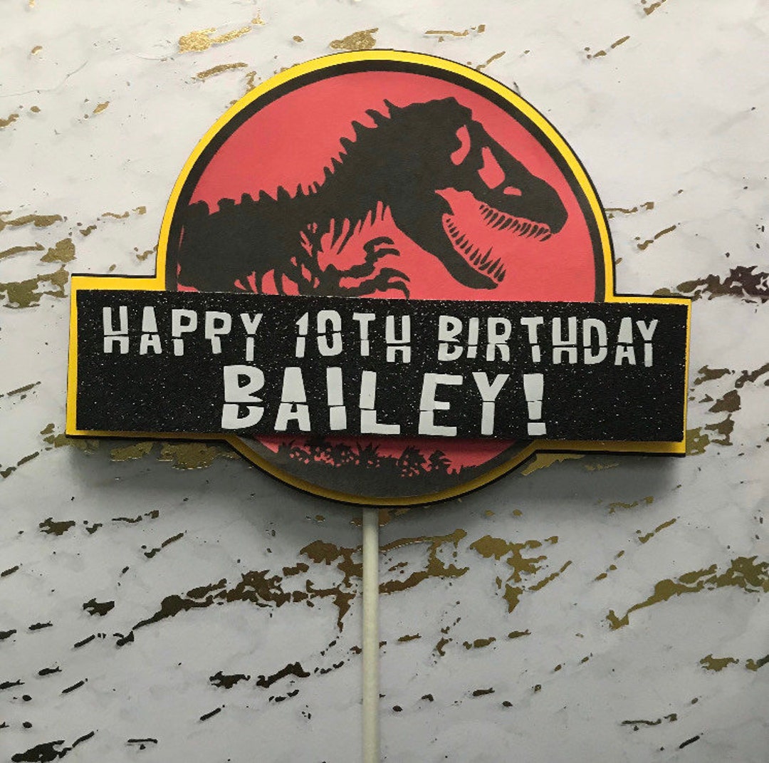 Jurassic Park Inspired Cake Topper - Etsy